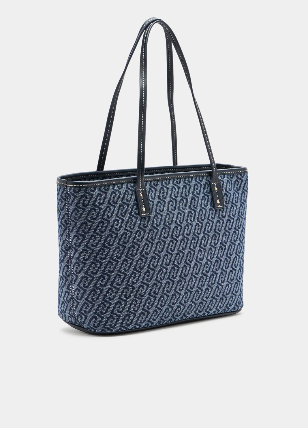 Tote bag in denim jacquard Evrim Liu Jo