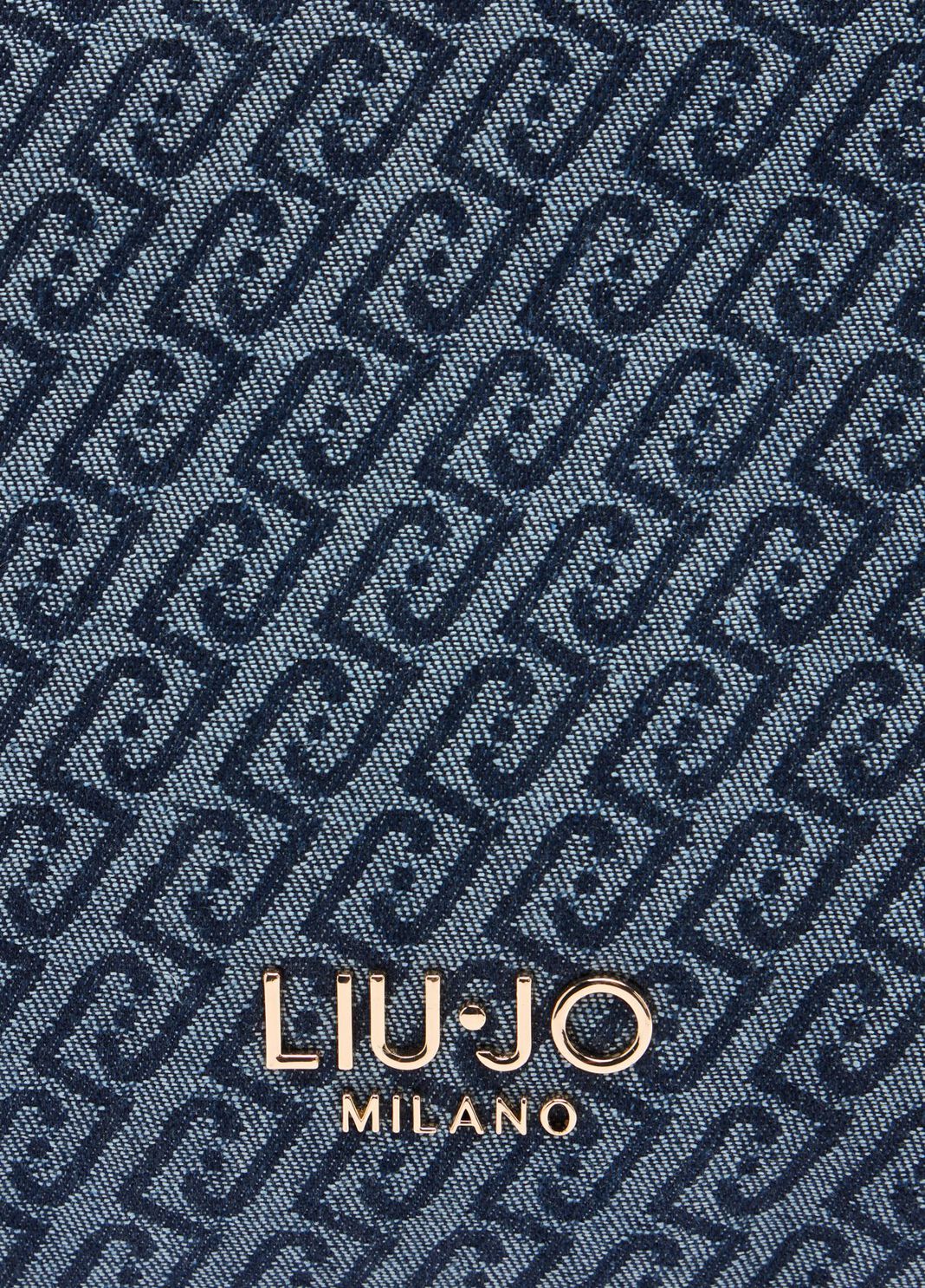Tote bag in denim jacquard Evrim Liu Jo