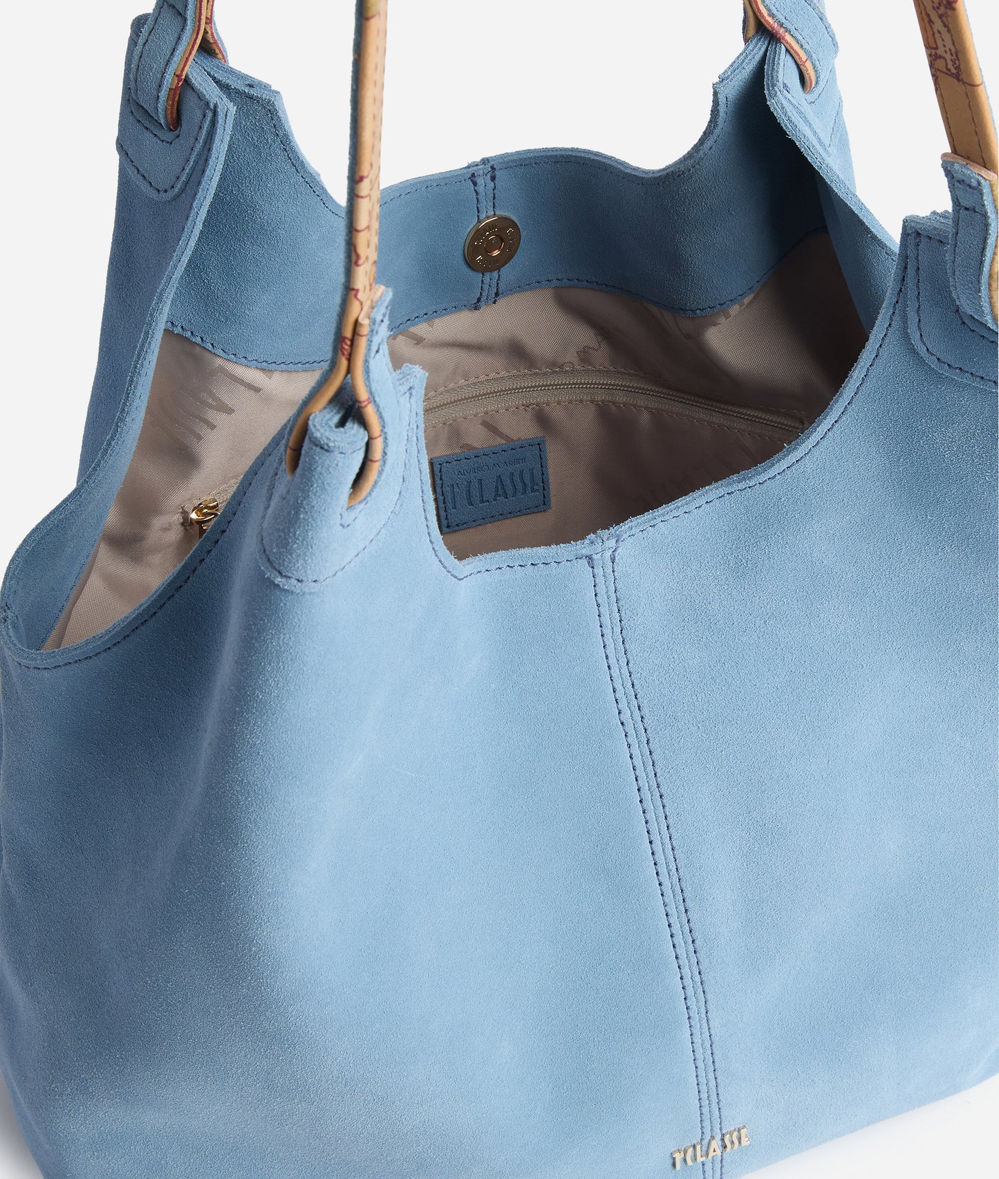 Tribal Leather borsa sottospalla Azzurro Cielo Alviero Martini