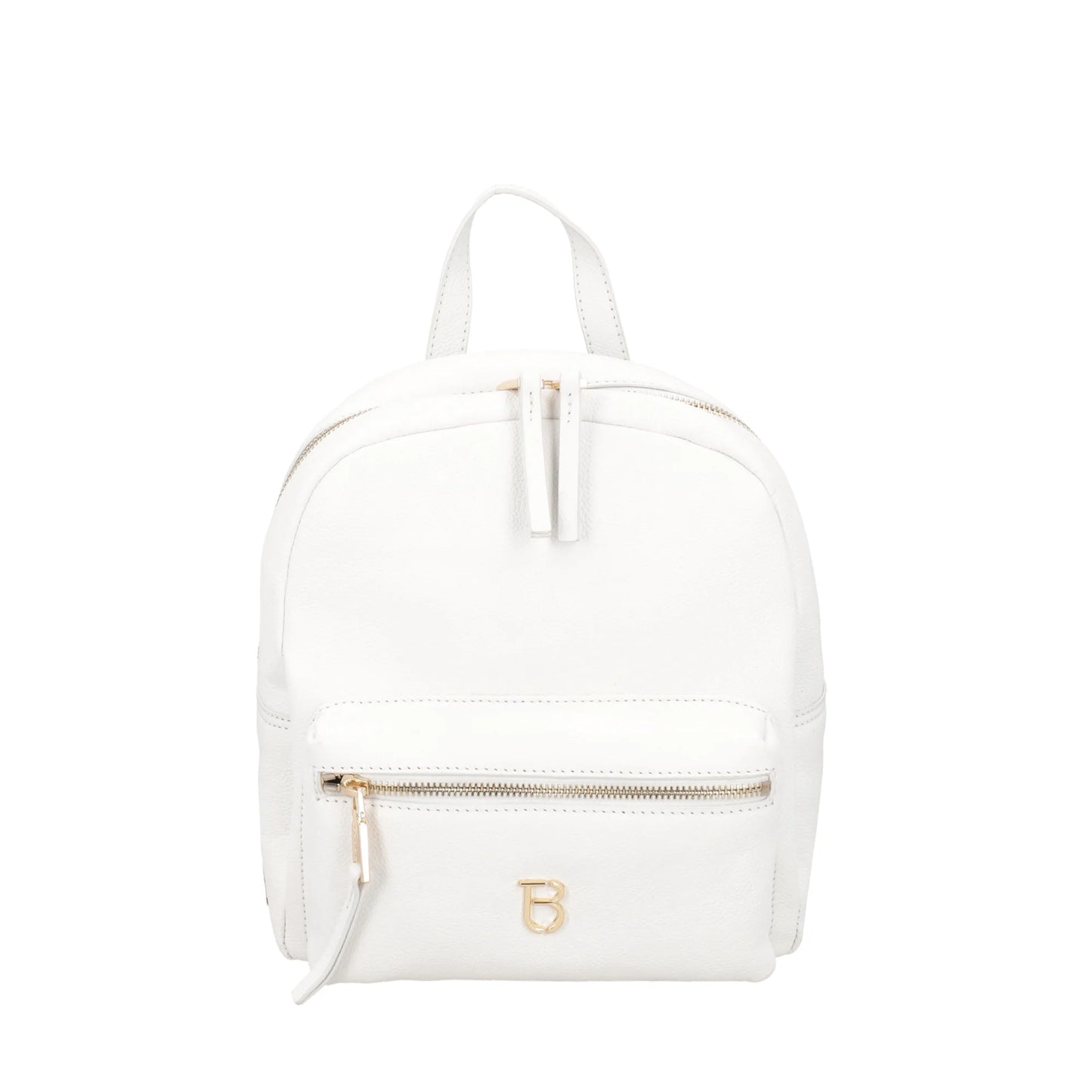 ToscaBlu  Zaino Roma in pelle con tasca colore bianco