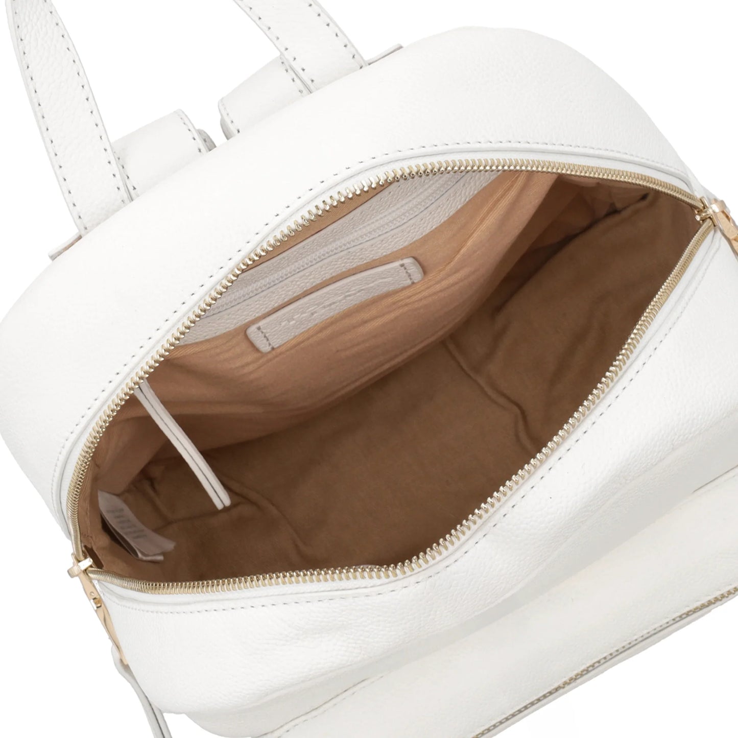 ToscaBlu  Zaino Roma in pelle con tasca colore bianco