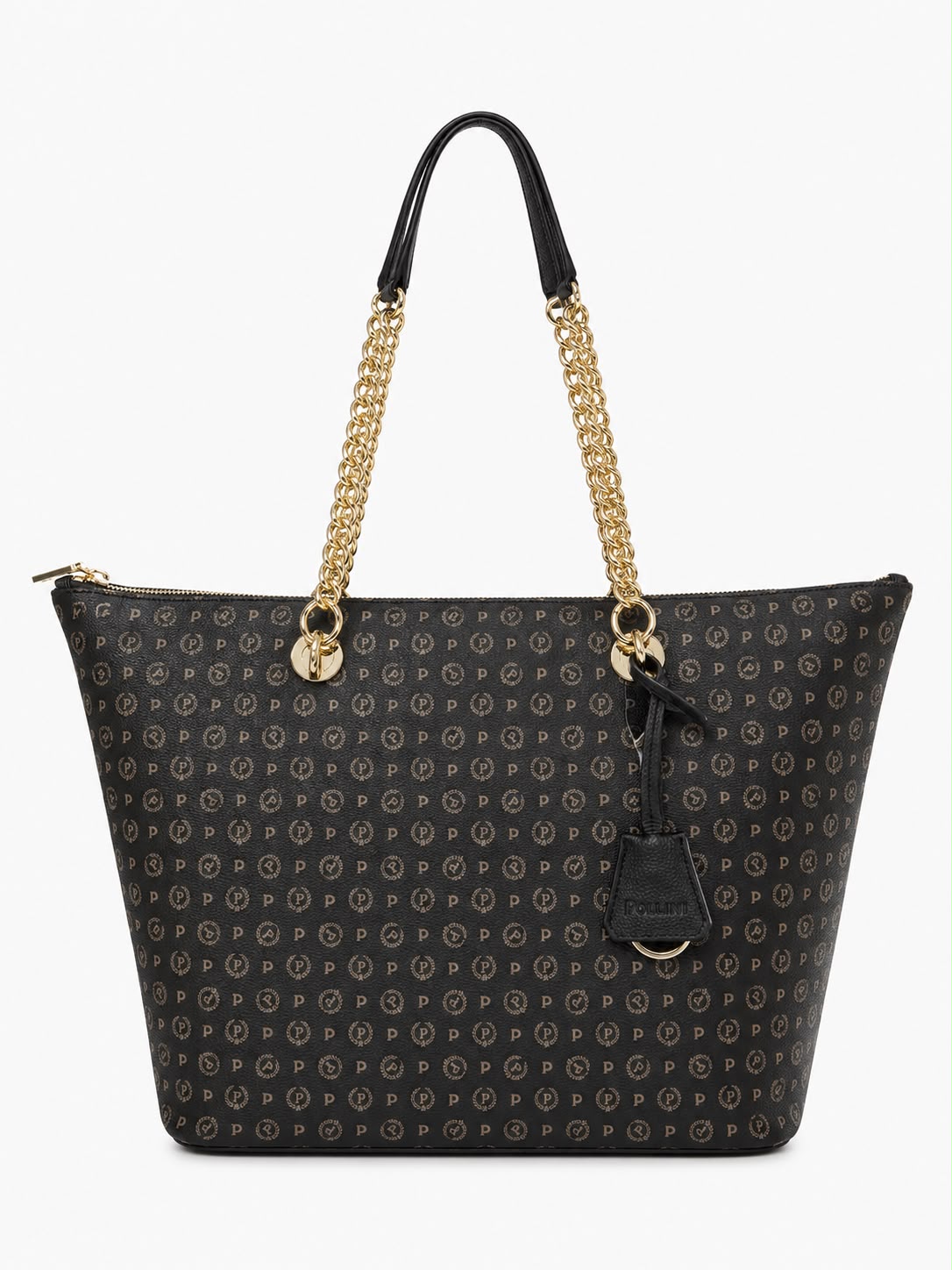 Pollini Linea Heritage Shopping Bag Heritage Logo Classic Nero/Nero