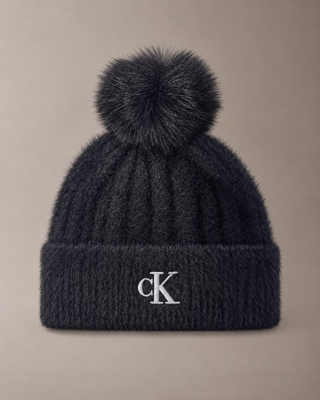 Berretto morbido con pompon Calvin Klein  Black