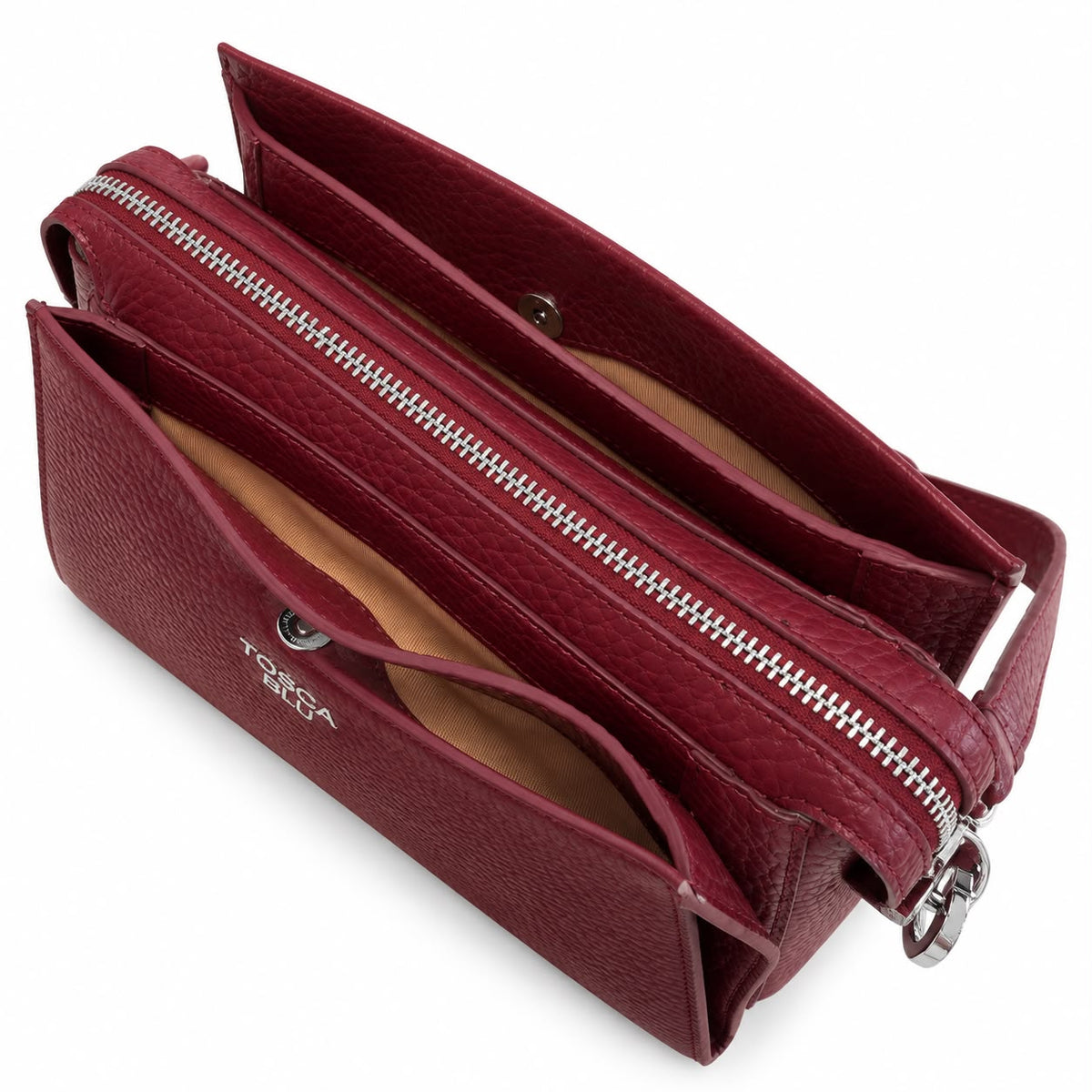 ToscaBlu  Tracolla in pelle Citylife colore rosso scuro