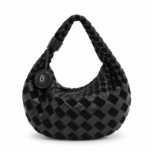 ToscaBlu  Borsa a mano Milano con intrecci colore nero