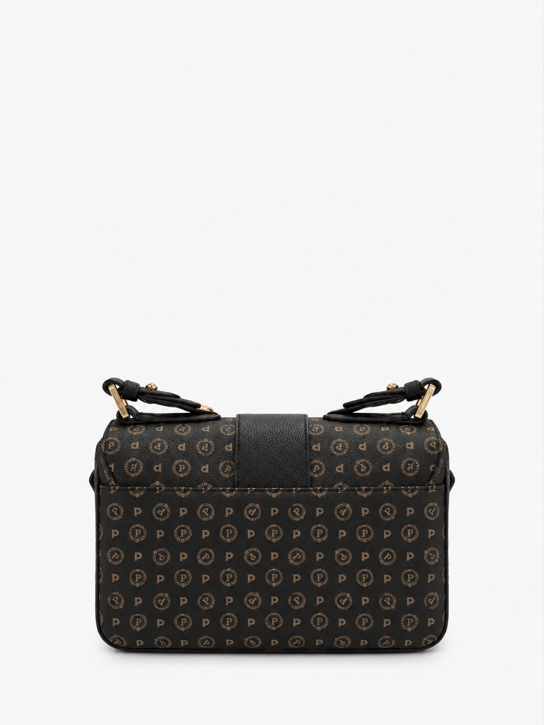 Pollini Linea Heritage Borsa A Tracolla Heritage Pvc Nero/Nero