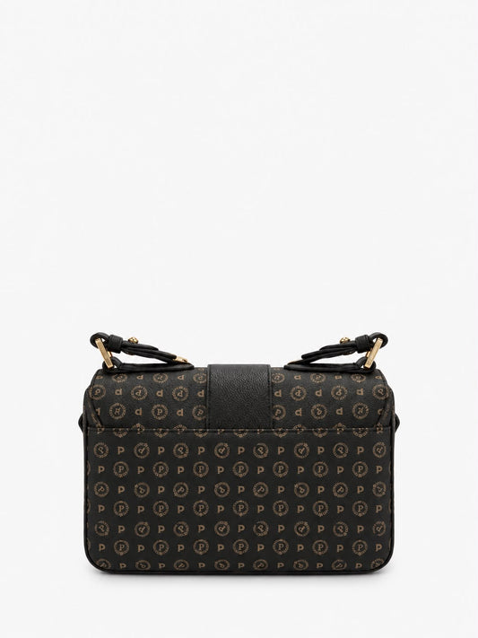 Pollini Linea Heritage Borsa A Tracolla Heritage Pvc Nero/Nero