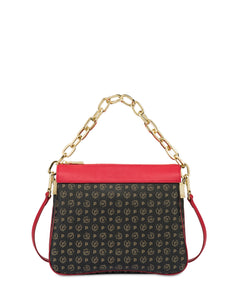Linea Heritage Borsa A Spalla Heritage Pvc Nero/lacca
