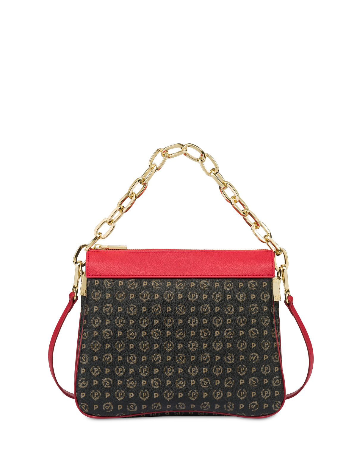 Pollini Linea Heritage Borsa A Spalla Heritage Pvc Nero/lacca