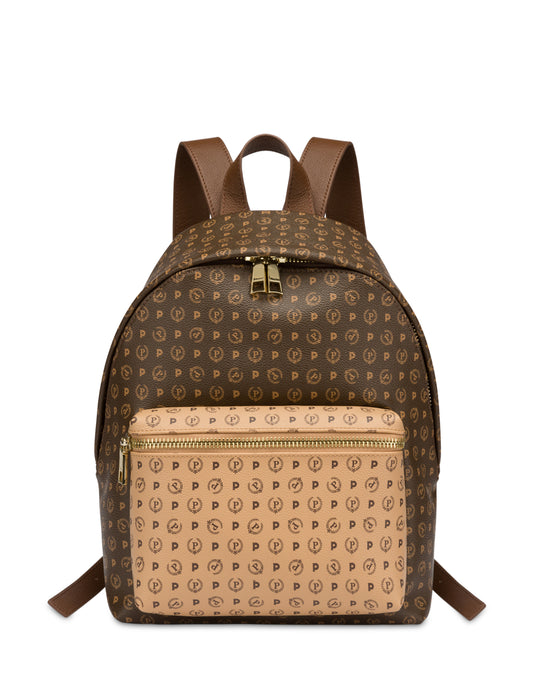 Pollini Linea Heritage Zaino Bicolor Heritage Marrone/crema/marrone