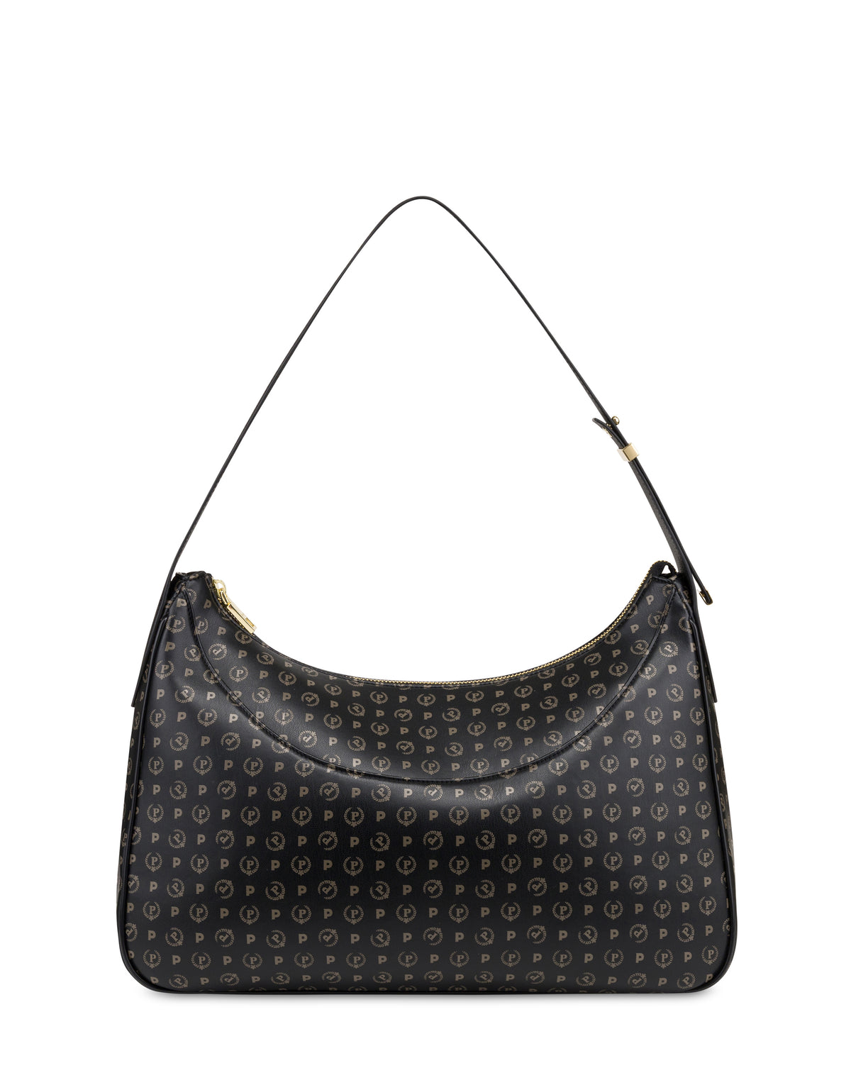 Pollini Linea Heritage Hobo Bag Heritage In Soft Relief Nero/nero