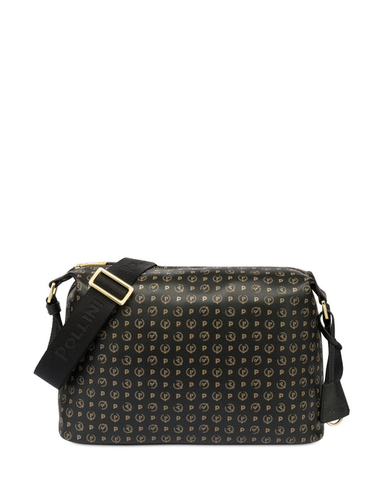 Pollini Linea Heritage Borsa A Spalla Heritage Soft Touch Nero/nero