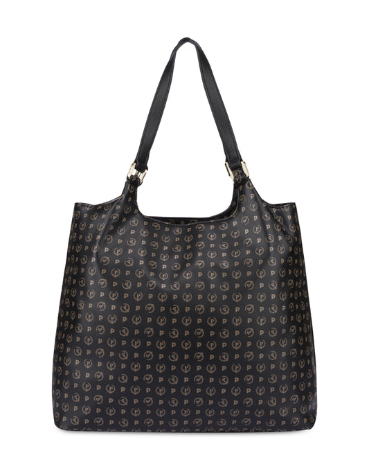 Pollini Linea Heritage Tote Bag Heritage Soft Relief Nero/nero