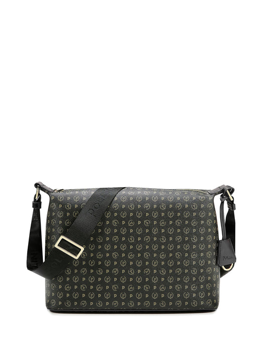 Linea Heritage Borsa Hobo Heritage Logo Classic Nero/nero