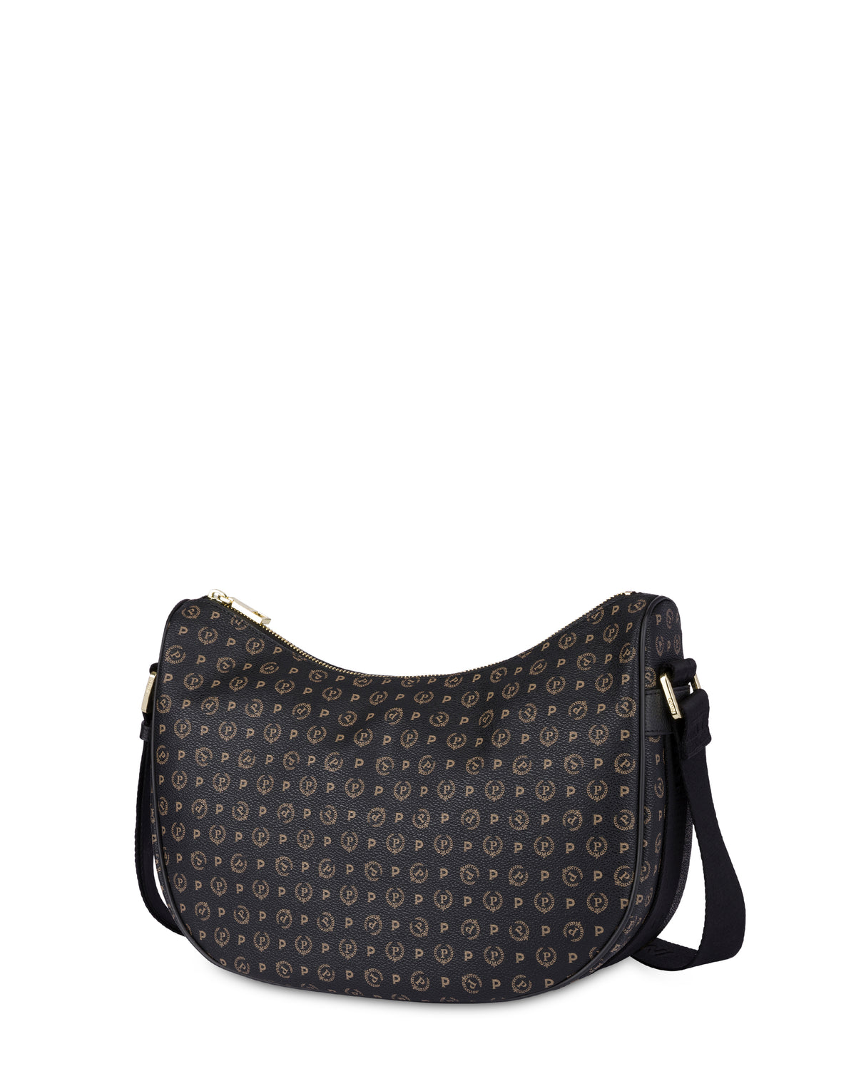 Pollini Linea Heritage Hobo Bag Heritage Pvc Nero/nero