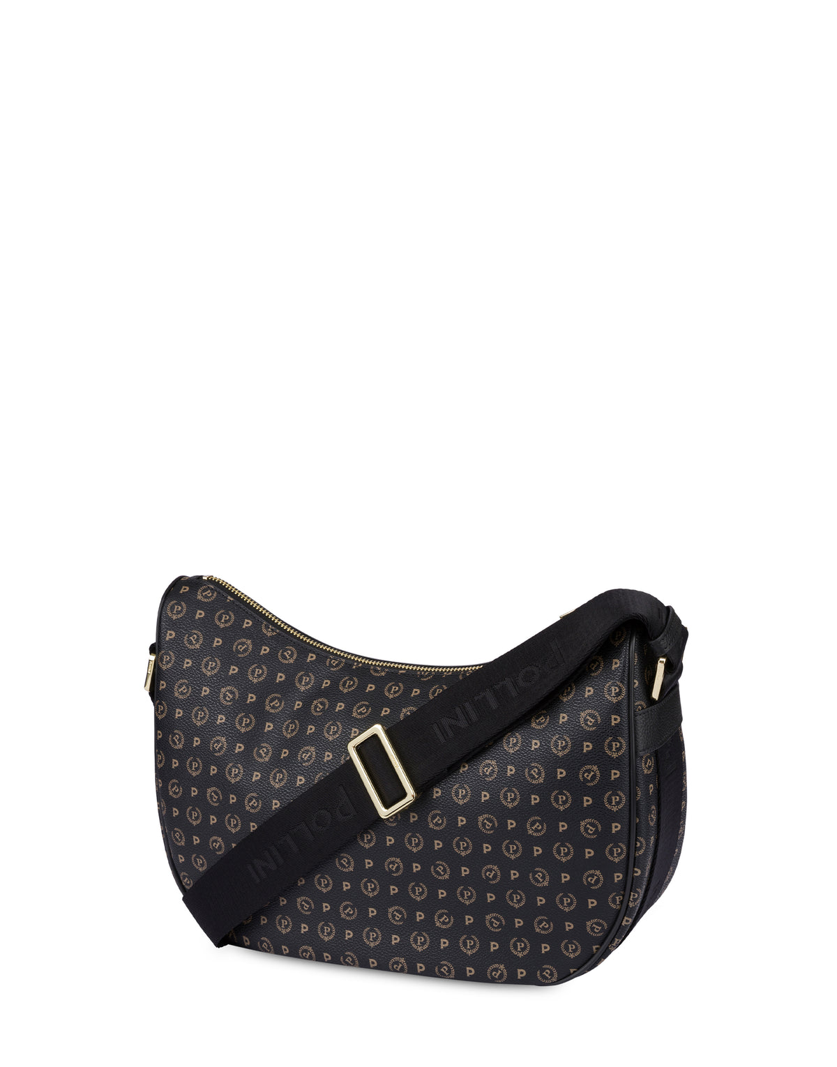 Pollini Linea Heritage Hobo Bag Heritage Pvc Nero/nero
