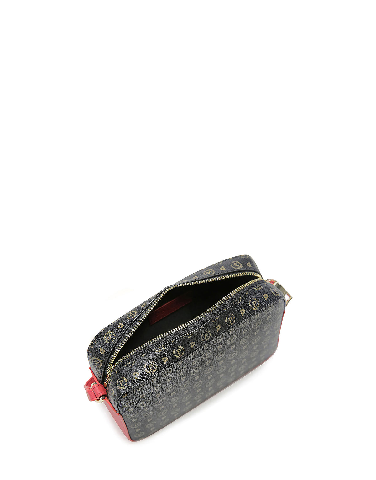 Pollini Linea Heritage Borsa A Tracolla Heritage Logo Classic Nero/lacca