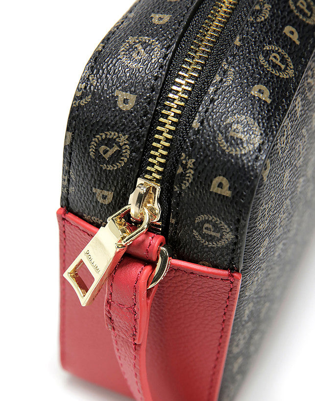 Linea Heritage Borsa A Tracolla Heritage Logo Classic Nero/lacca