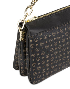 Linea Heritage Borsa A Spalla Heritage Pvc Nero/nero