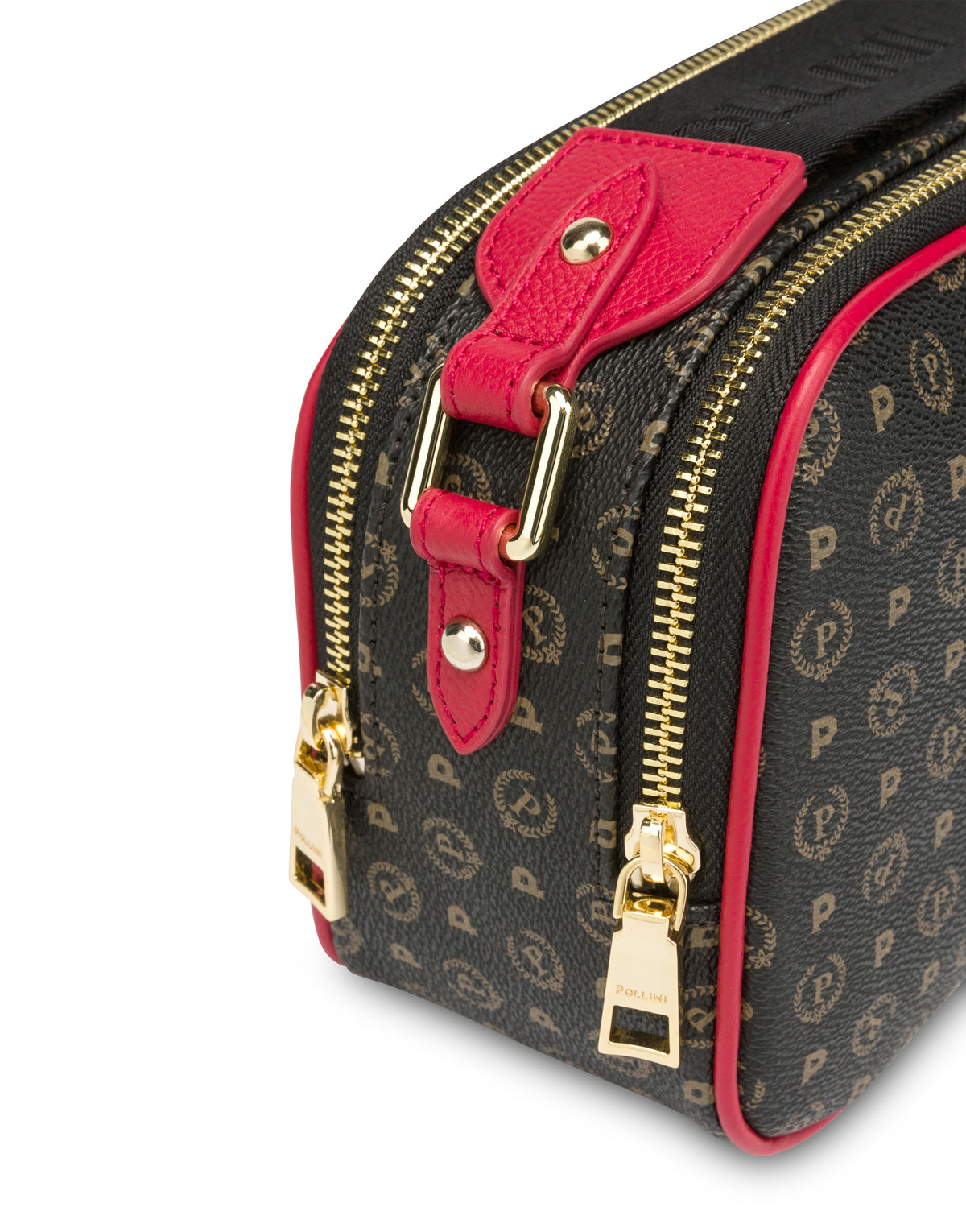 Pollini Linea Heritage Camera Bag Heritage Logo Classic Nero/lacca