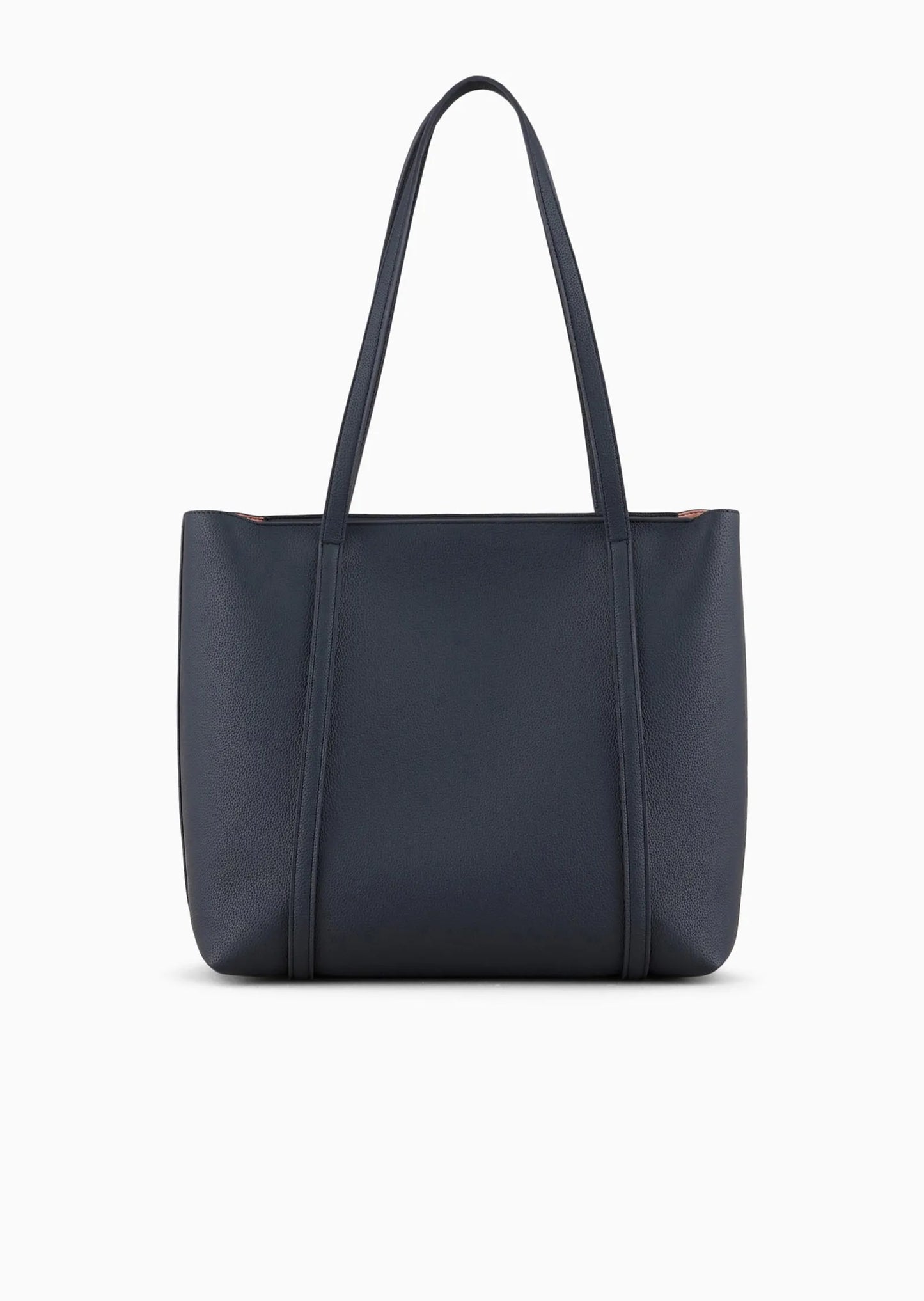 Shopping bag con doppi manici e charm logo