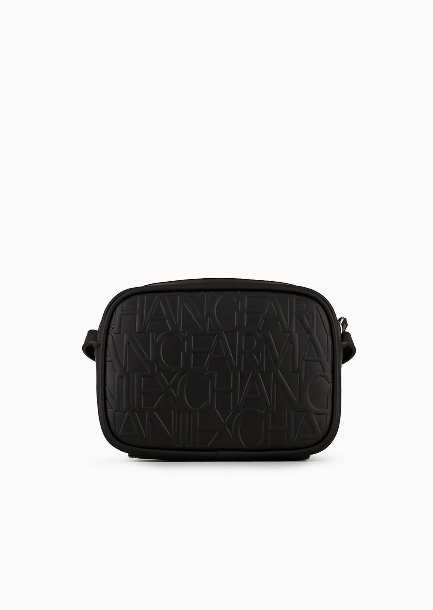 Camera case con scritta logo all-over a contrasto