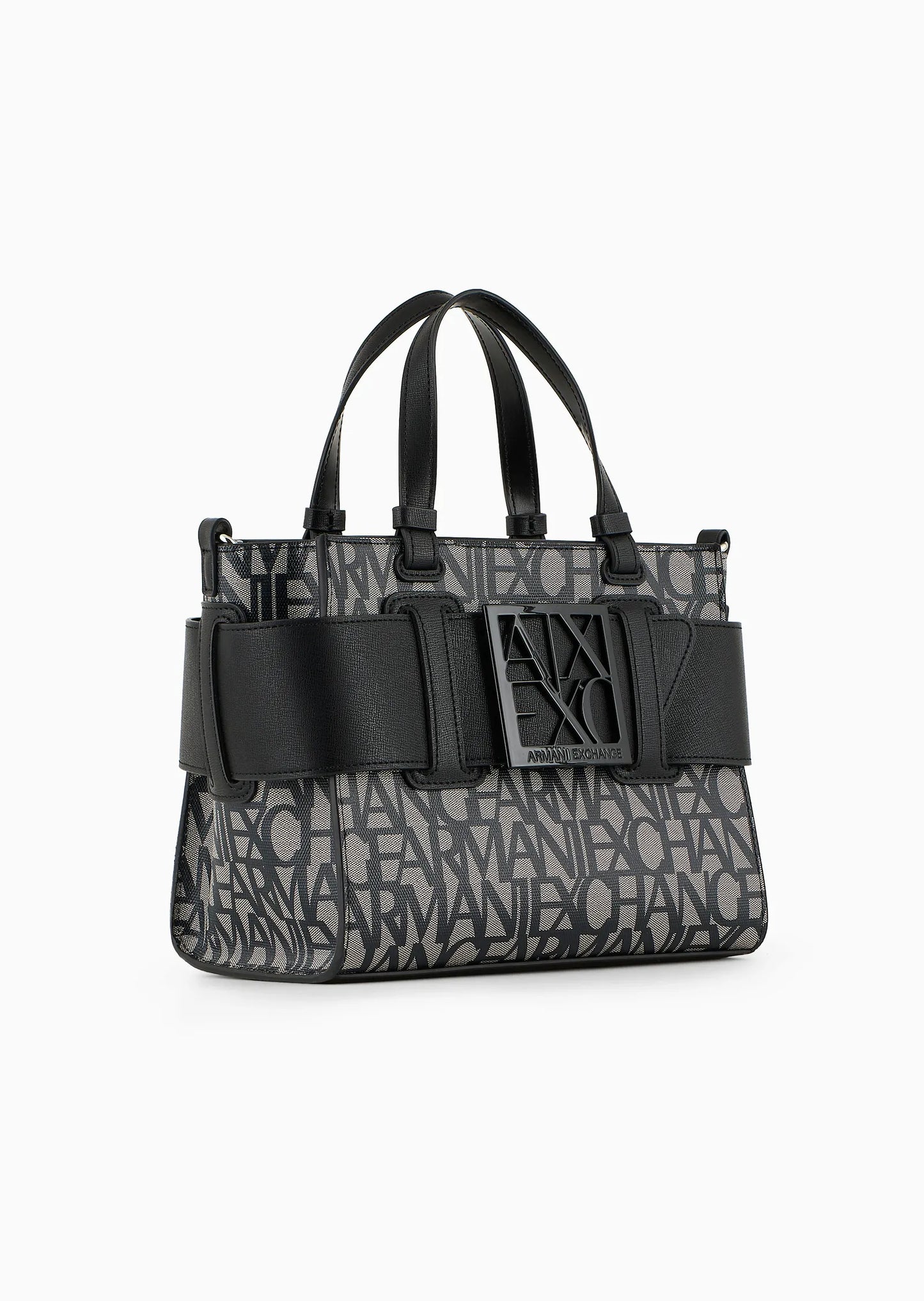 Borsa tote media con dettaglio a contrasto