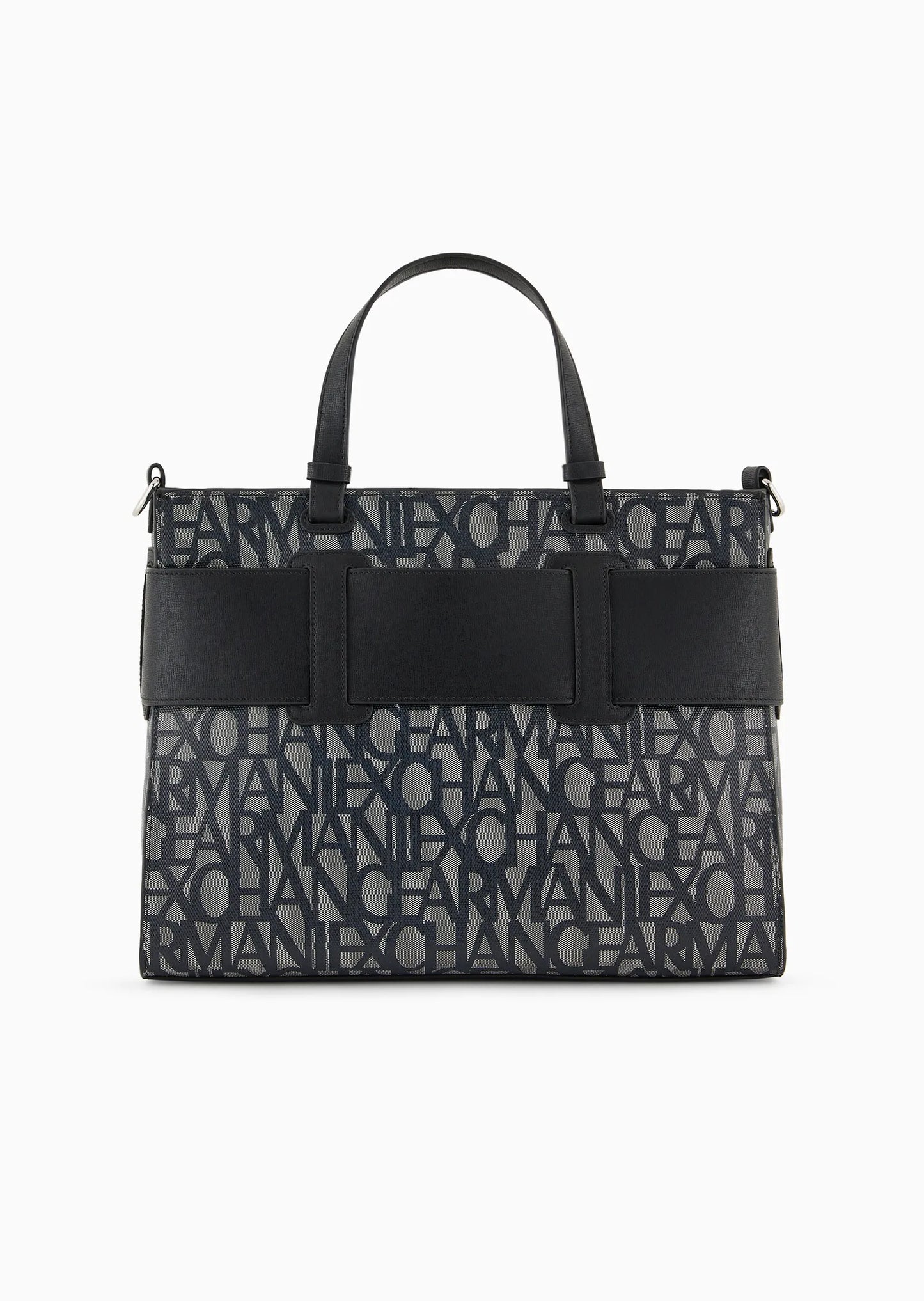 Borsa tote grande con dettaglio a contrasto