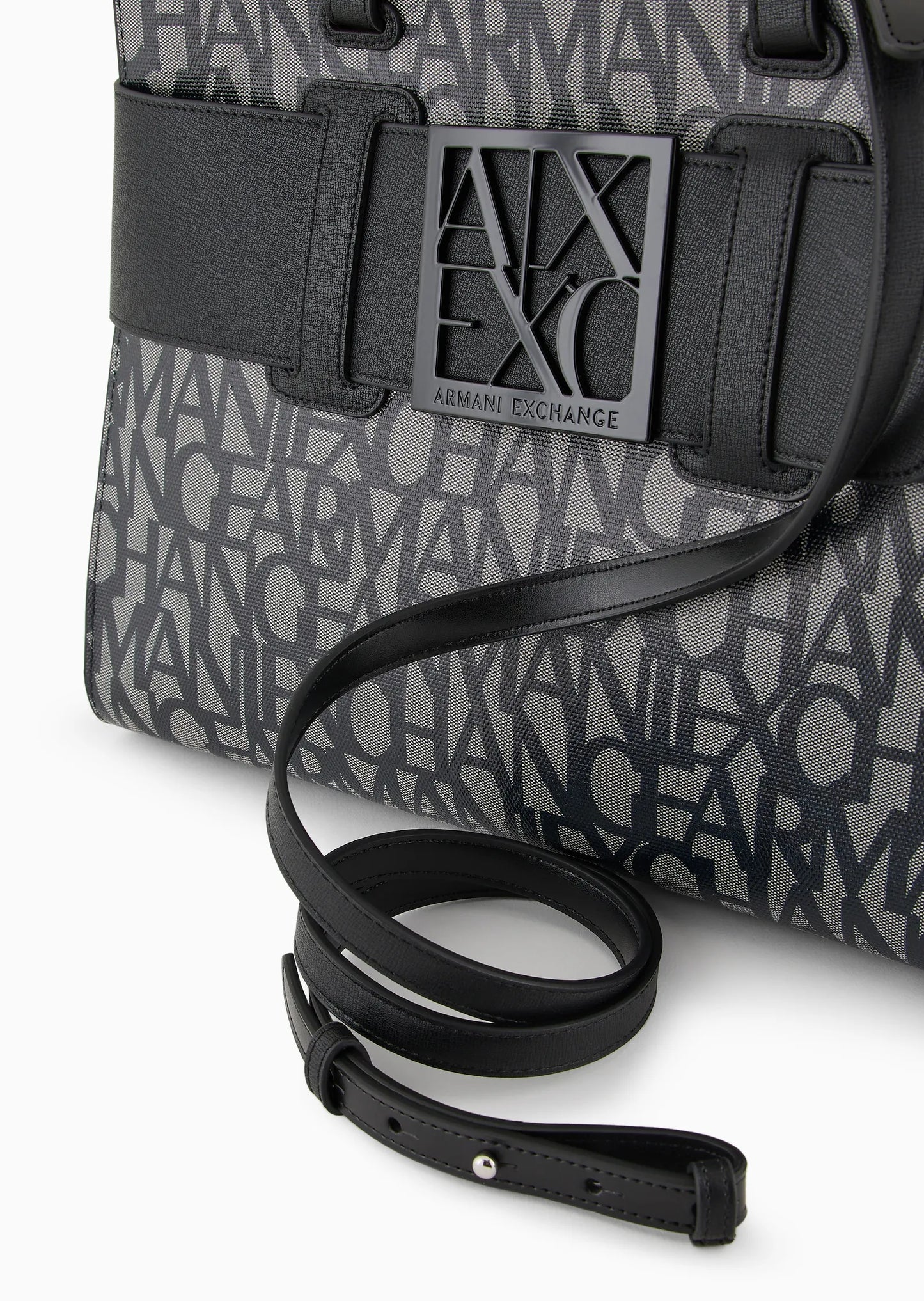 Borsa tote grande con dettaglio a contrasto