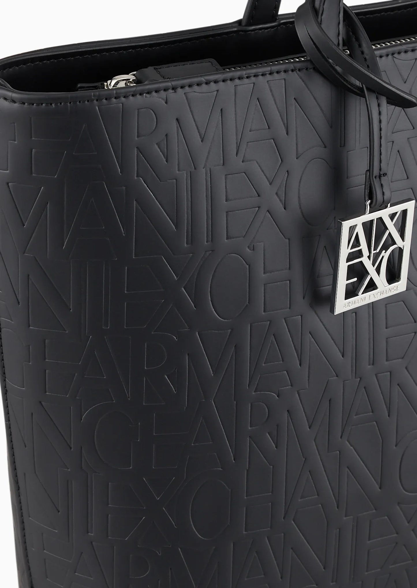 Shopper con logo all-over impresso