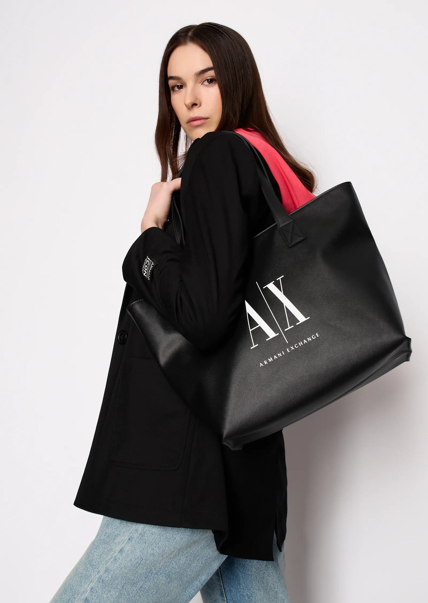 Borsa shopper a trapezio in materiale riciclato