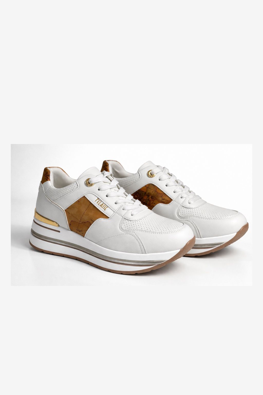 Sneaker donna Alviero Martini 1ª Classe bianca con dettagli Geo