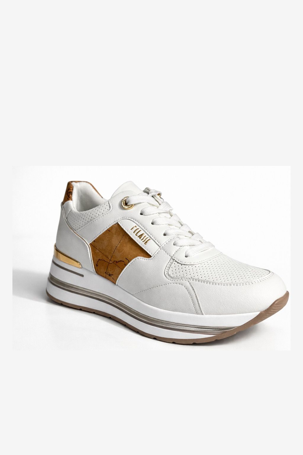 Sneaker donna Alviero Martini 1ª Classe bianca con dettagli Geo