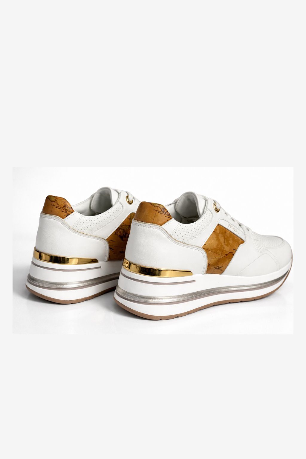 Sneaker donna Alviero Martini 1ª Classe bianca con dettagli Geo