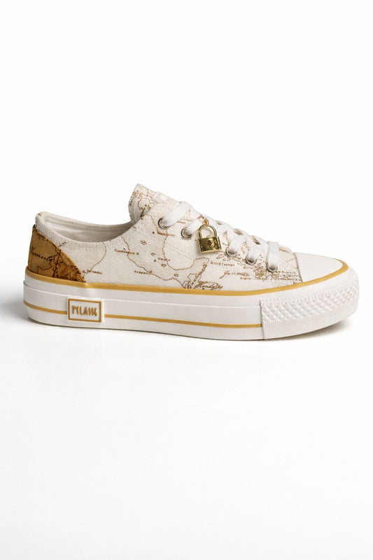 Sneaker donna Alviero Martini 1ª Classe Geo con charm gold