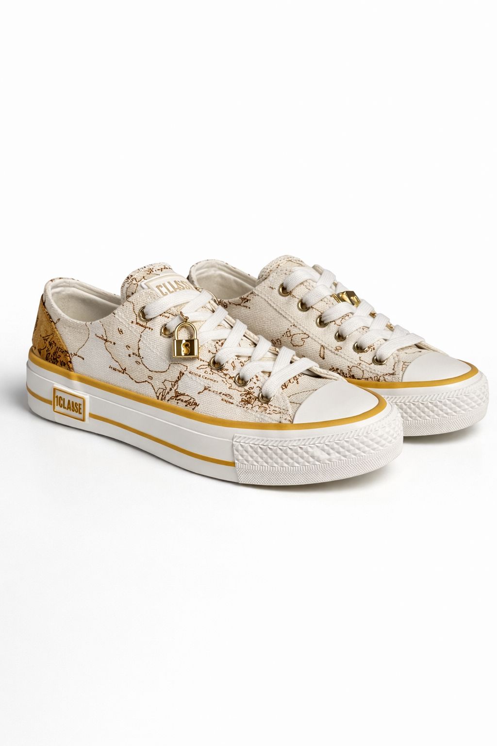 Sneaker donna Alviero Martini 1ª Classe Geo con charm gold