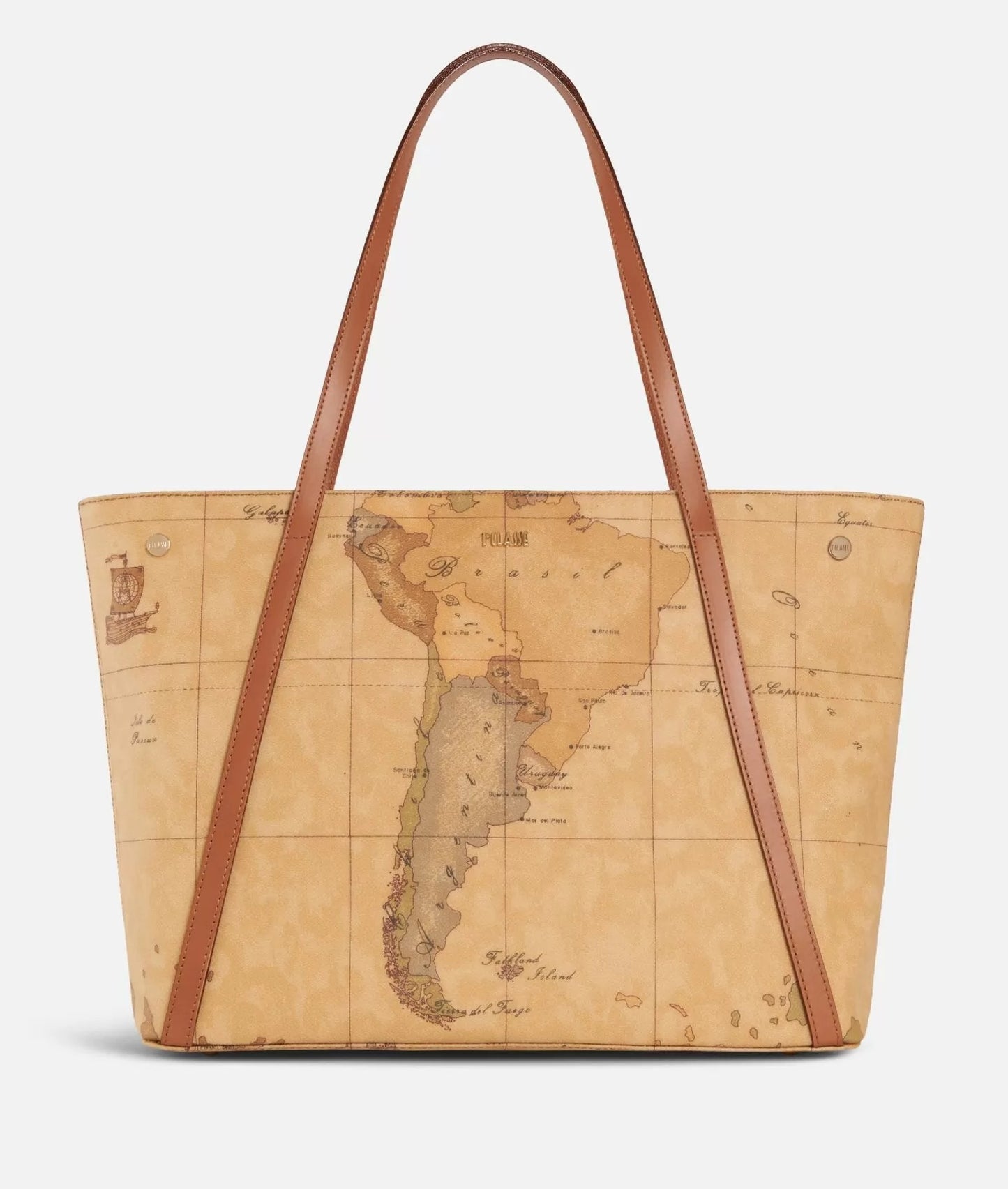 Art.C E011 6000 Geo Classic Shopping bag con borchiette grande