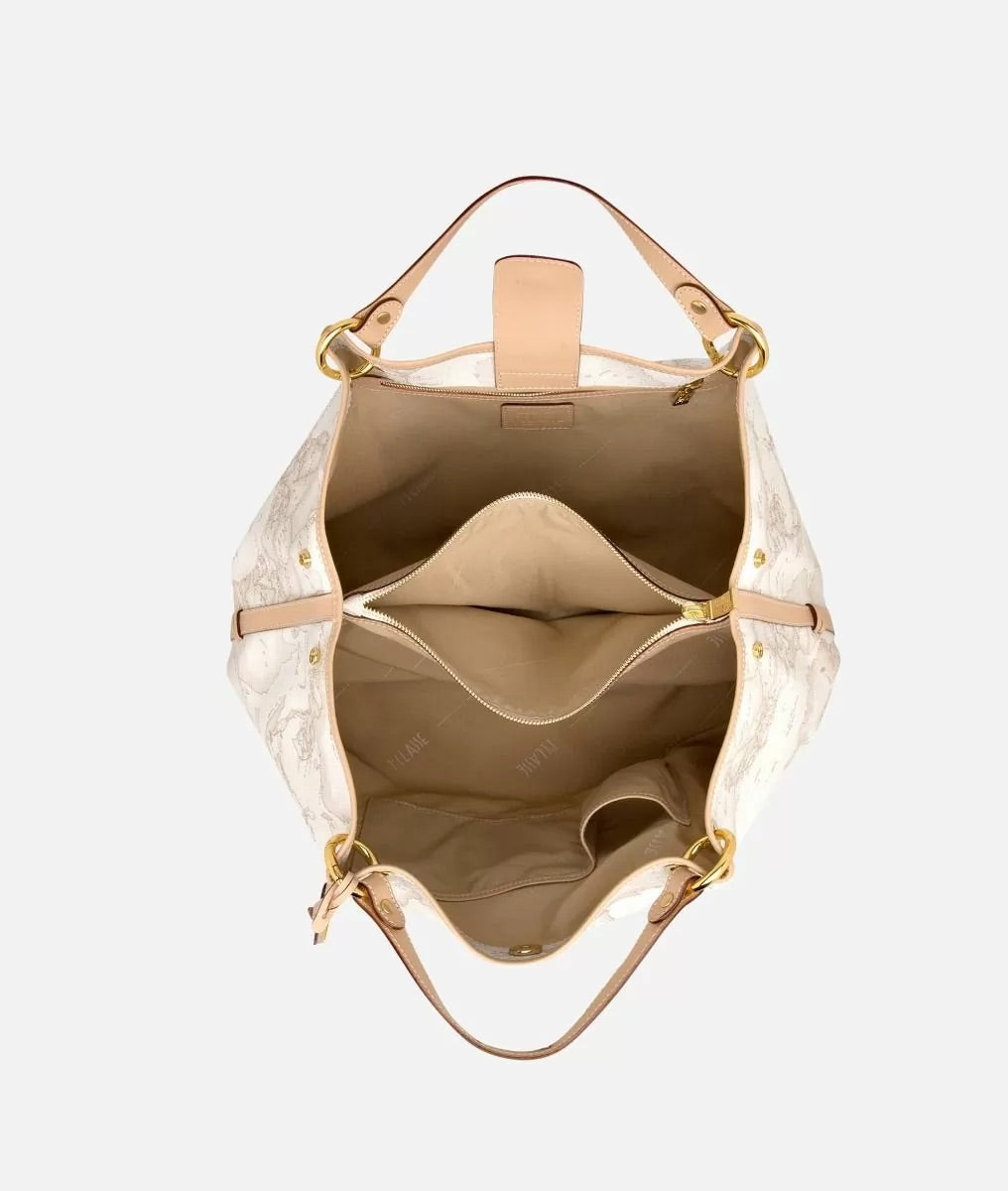 Art.C N147 6188 Geo White Borsa grande a mano