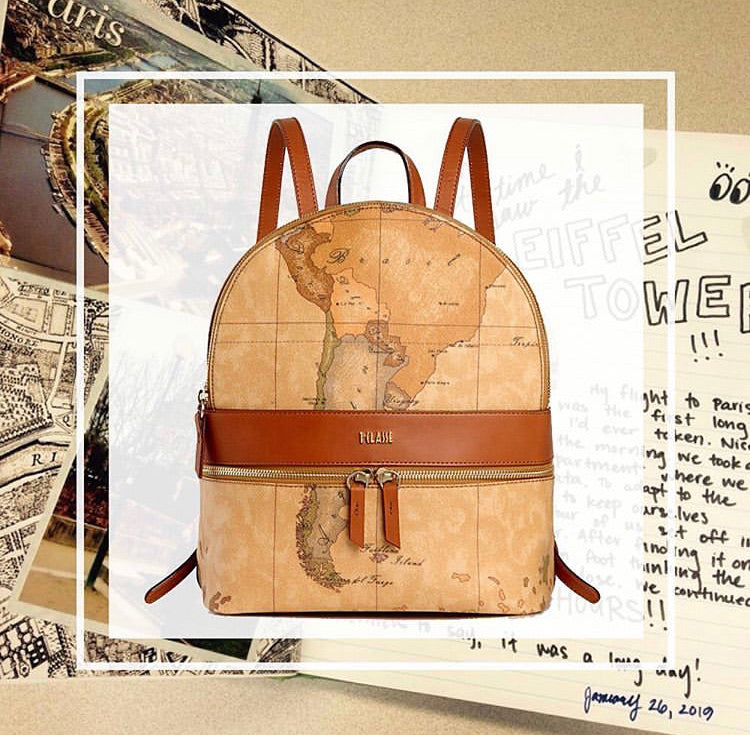 Art.C D099 6000 Geo Classic Zaino medio con logo Alviero Martini