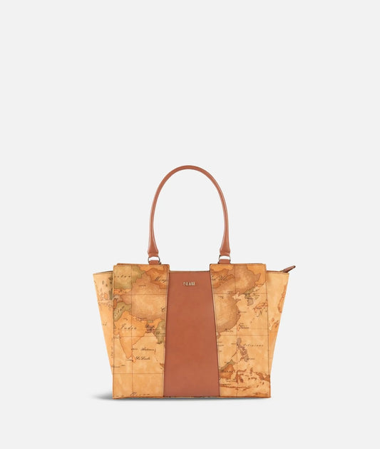 Art.C E027 6000 Geo Classic Borsa shopping con banda centrale